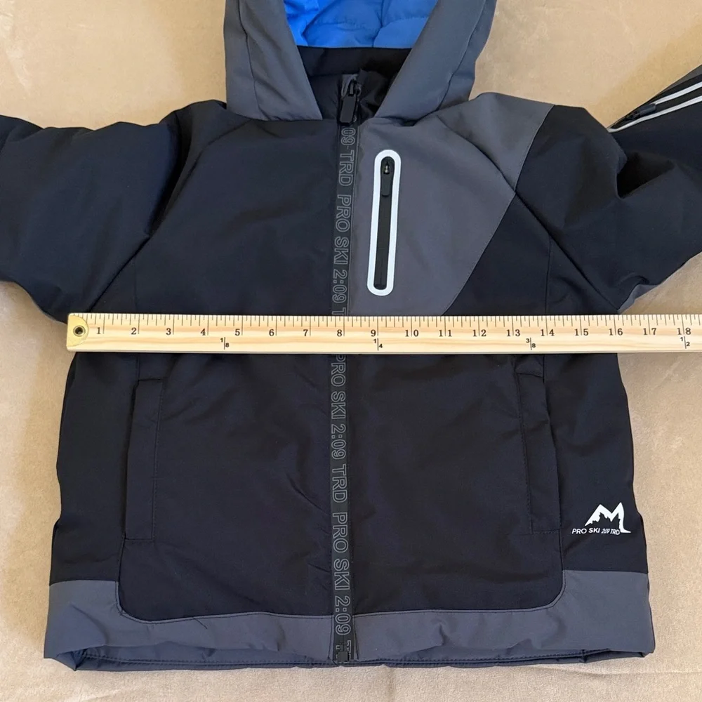 Zara Ski Hooded Black Ski Jacket